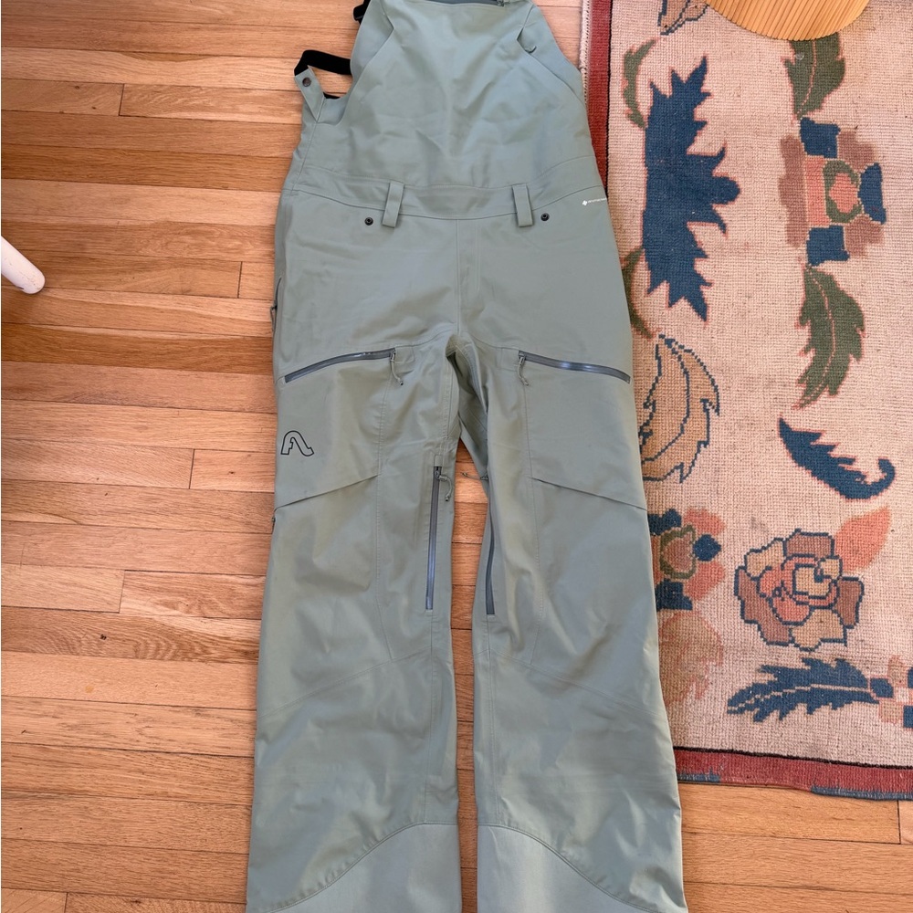 Green Ski Bib Overalls